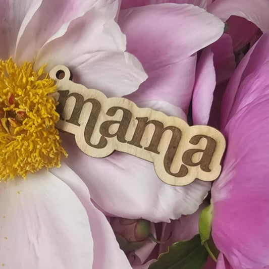 Mom Madre Mama Wooden Keychain