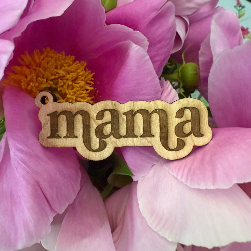 Mom Madre Mama Wooden Keychain