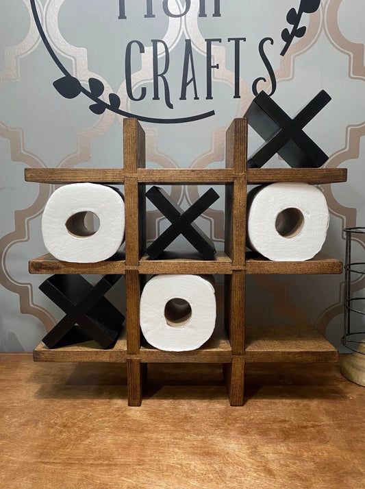 Wooden Toilet Paper Holder Bathroom Decor