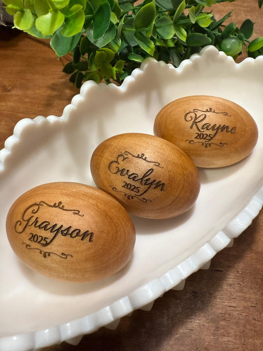 Personalized Easter Wooden Eggs