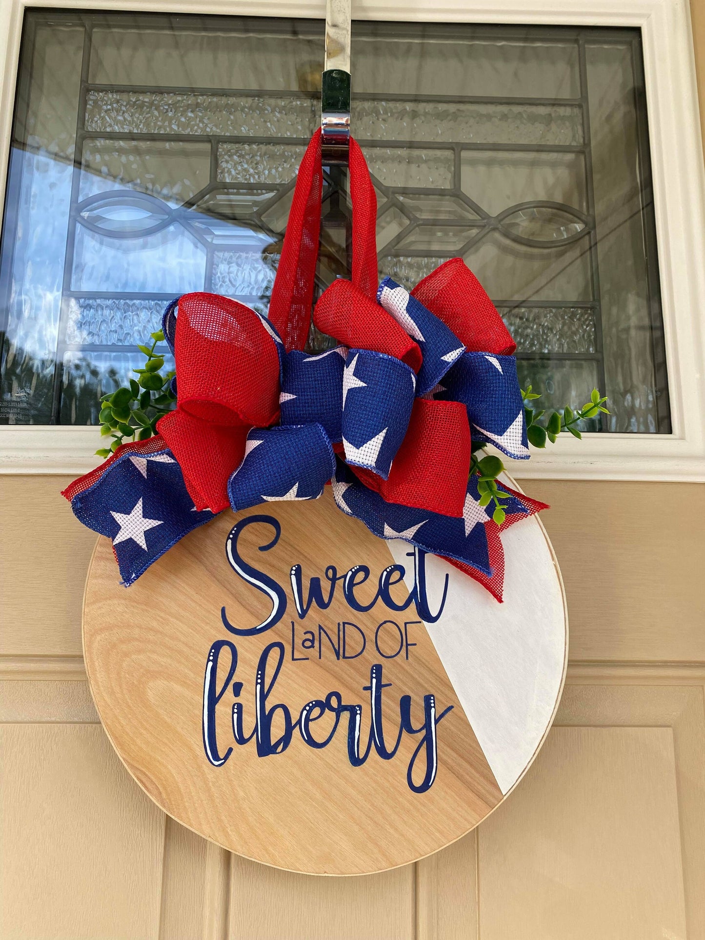 Sweet Land of Liberty Welcome Door Sign