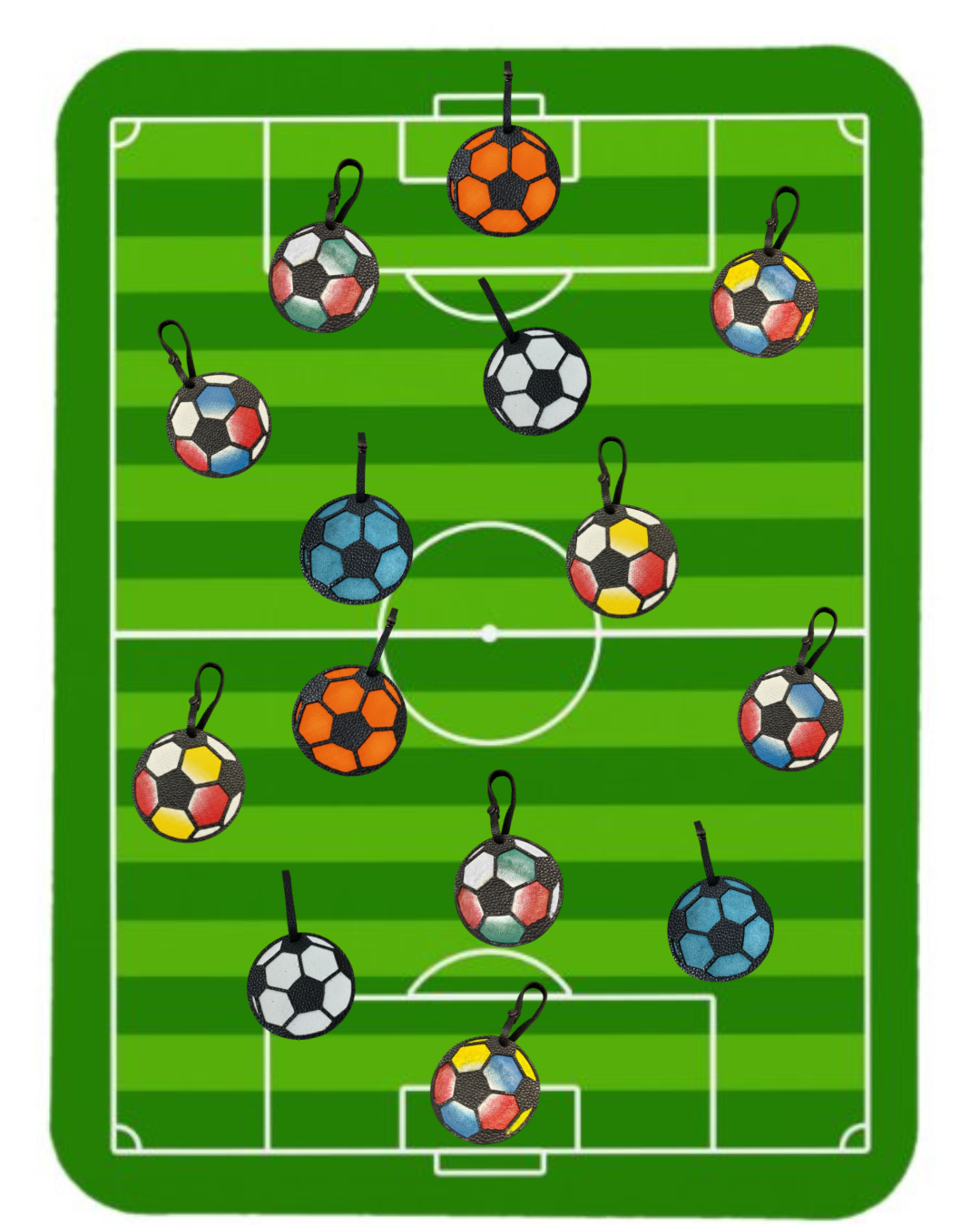 World Cup Leather Soccer Ball Bag Charm