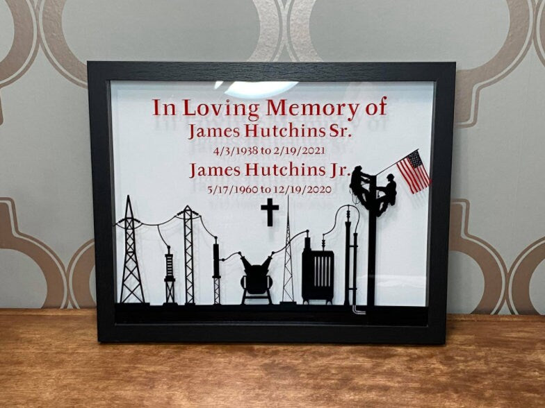 Personalized 11 x14 Memorial Shadowbox