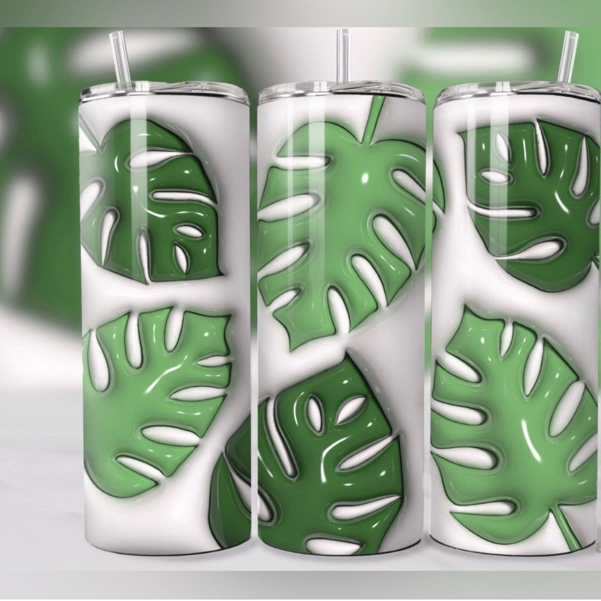 Monstera Plant Leaf Tumbler