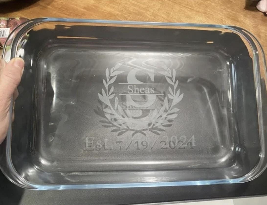 Personalized Glass Baking Dish