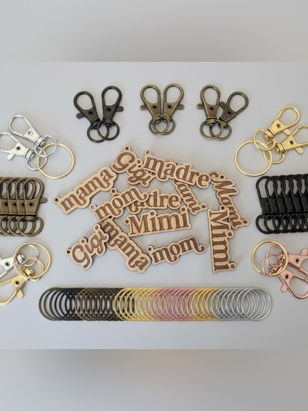 Mom Madre Mama Wooden Keychain