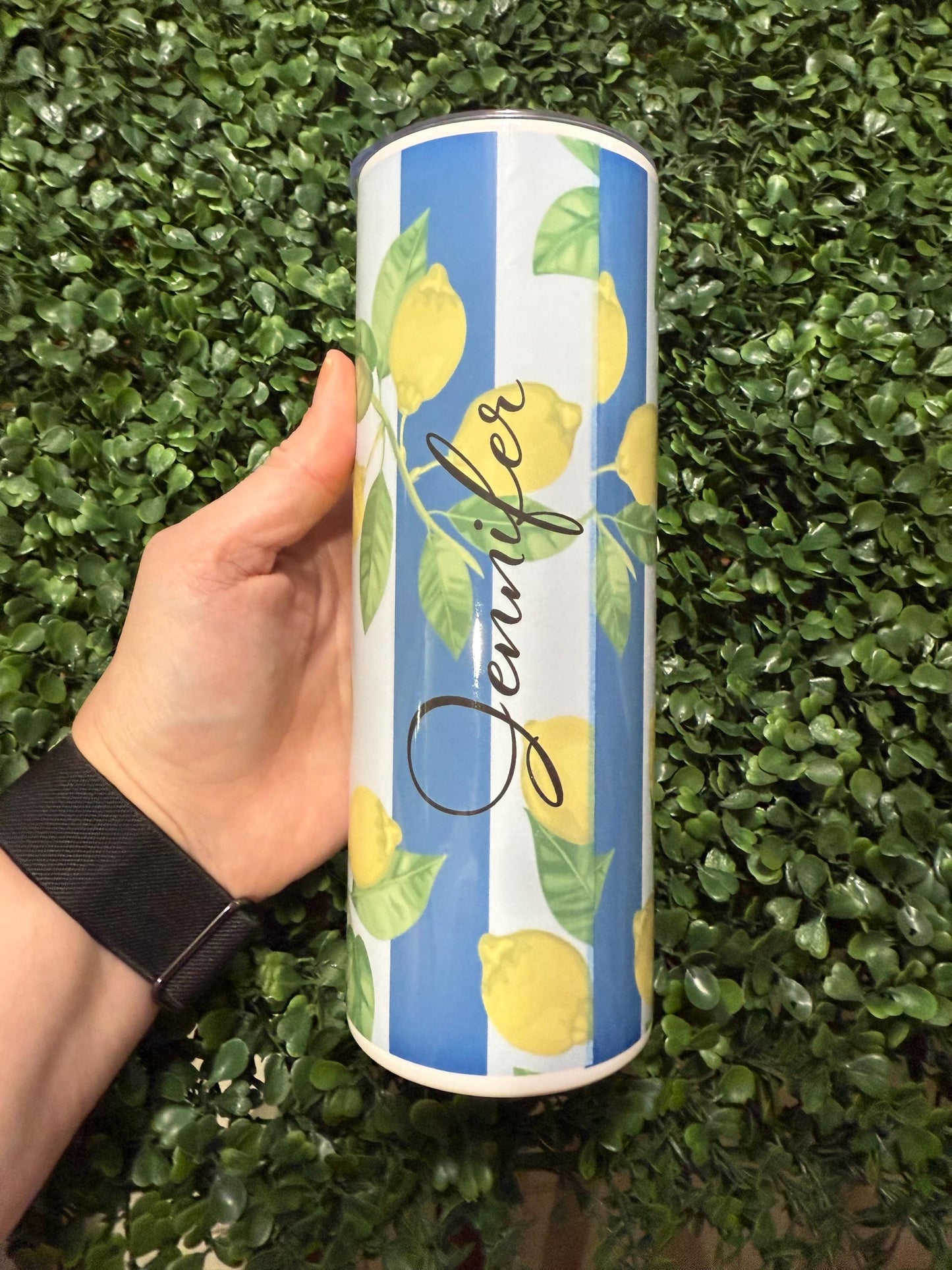 Lemoncello Striped Tumbler