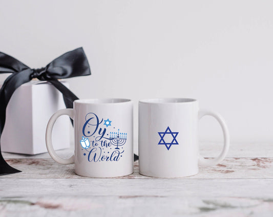 Happy Hanukkah Oy To The World Coffee Tea Mug