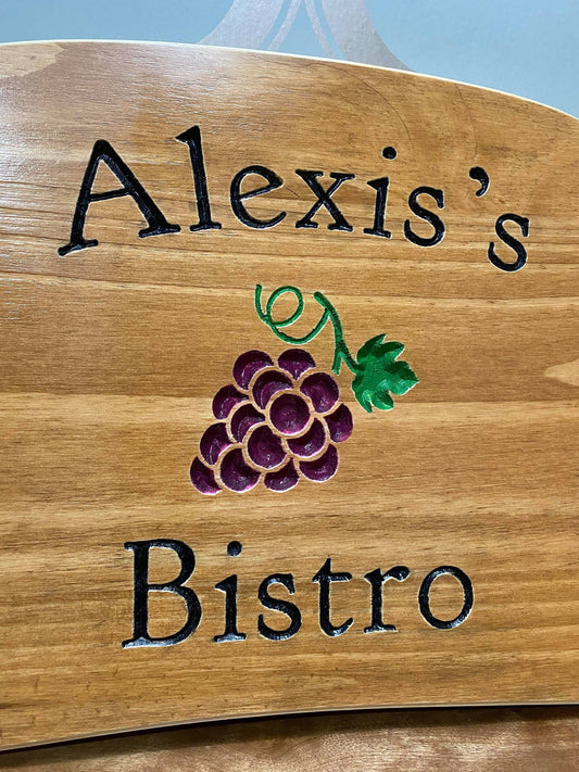 Custom Wood Carved Sign
