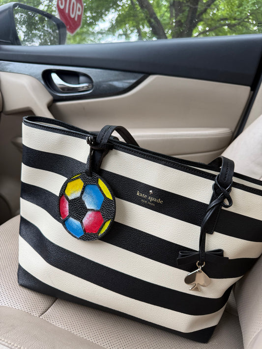 World Cup Leather Soccer Ball Bag Charm