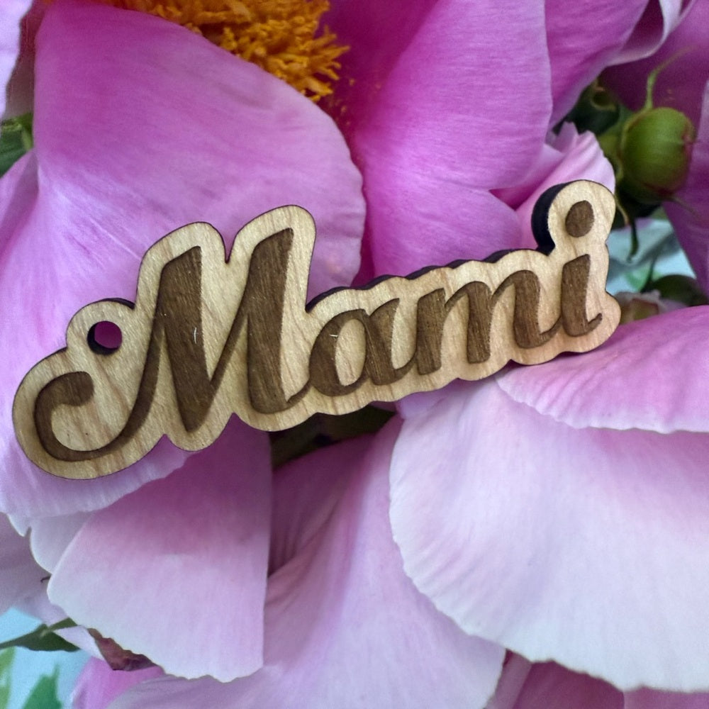 Mom Madre Mama Wooden Keychain