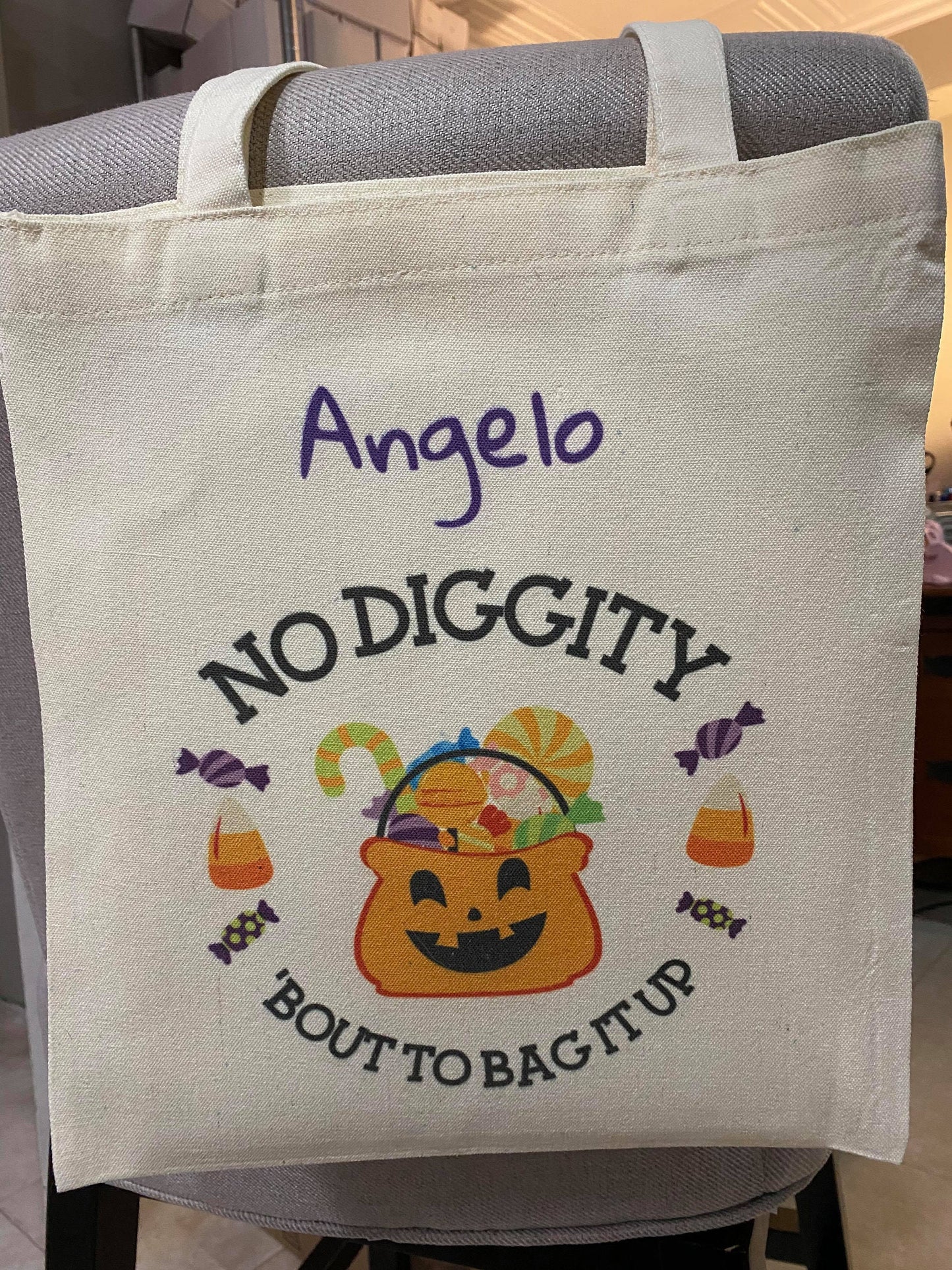 Halloween Trick-or-Treat bag, personalized reusable and cold washable
