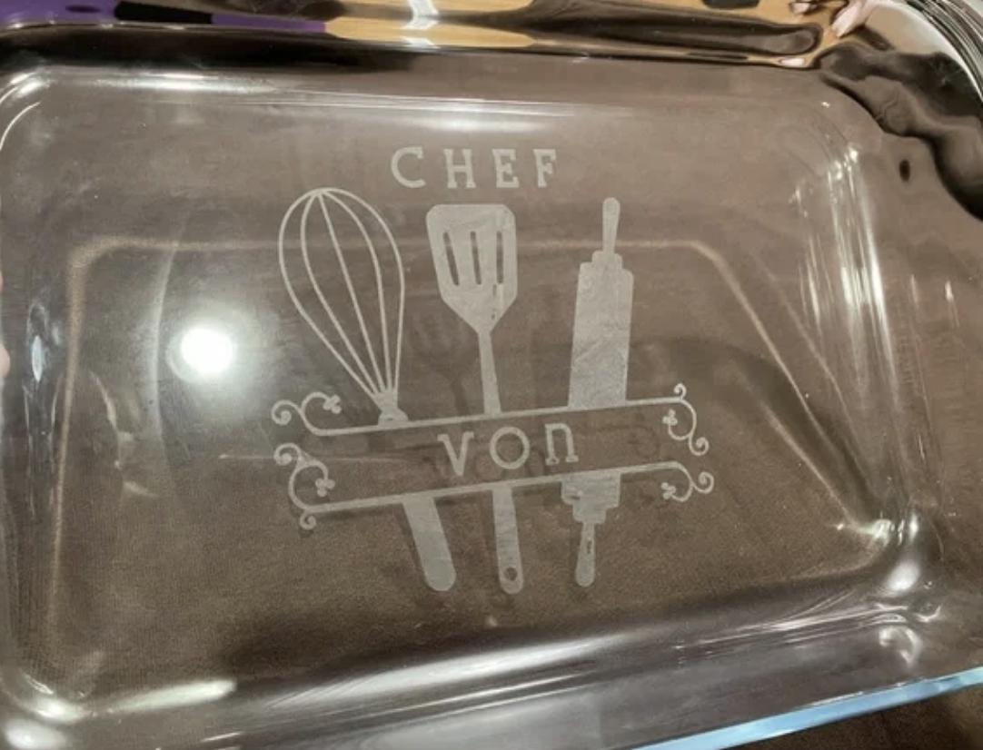 Personalized Glass Baking Dish