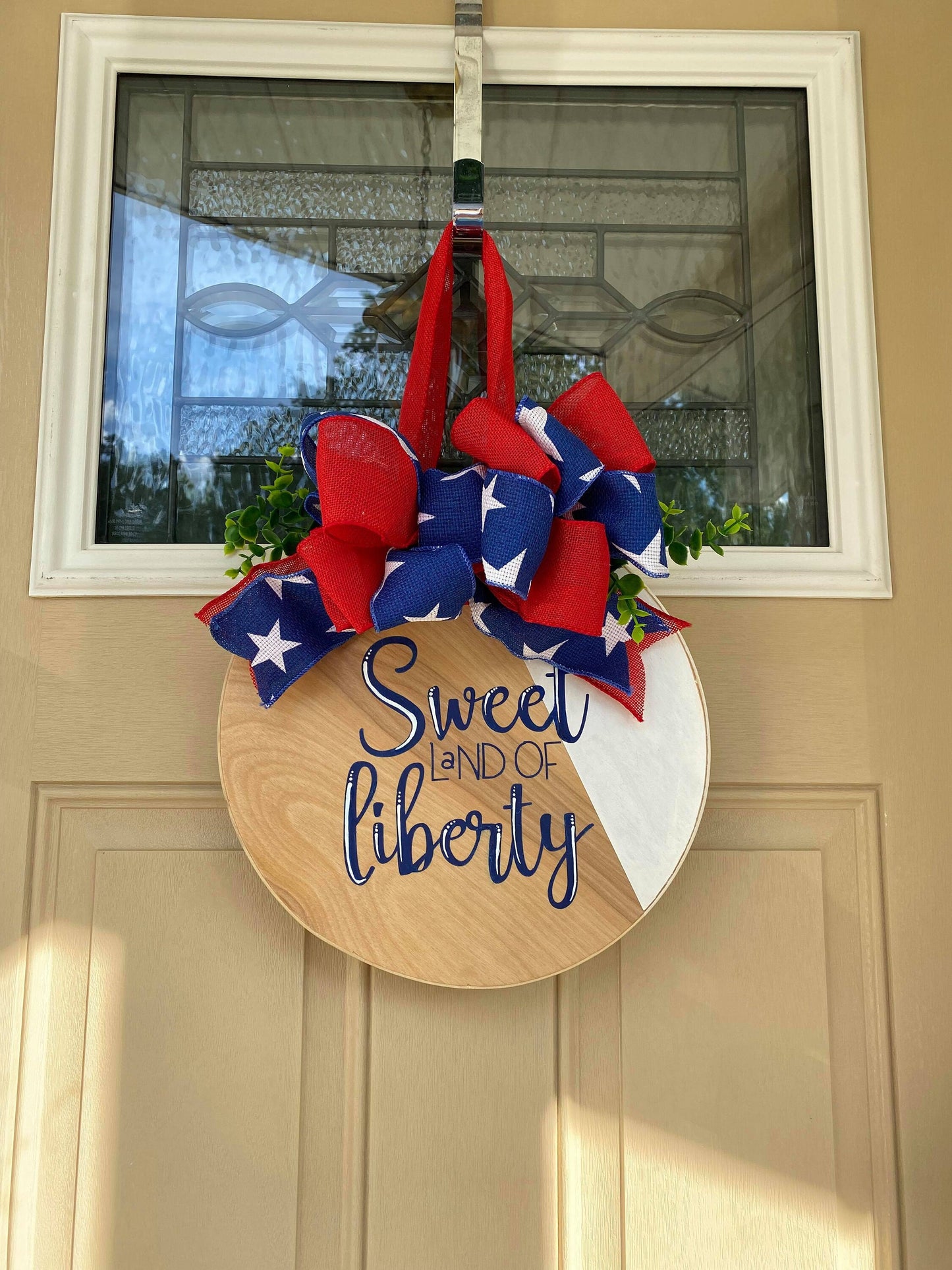 Sweet Land of Liberty Welcome Door Sign