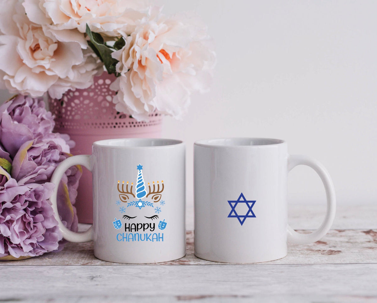 Happy Hanukkah Unicorn Coffee Tea Mug