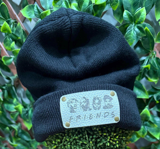 Friends Beanie on Leather Patch