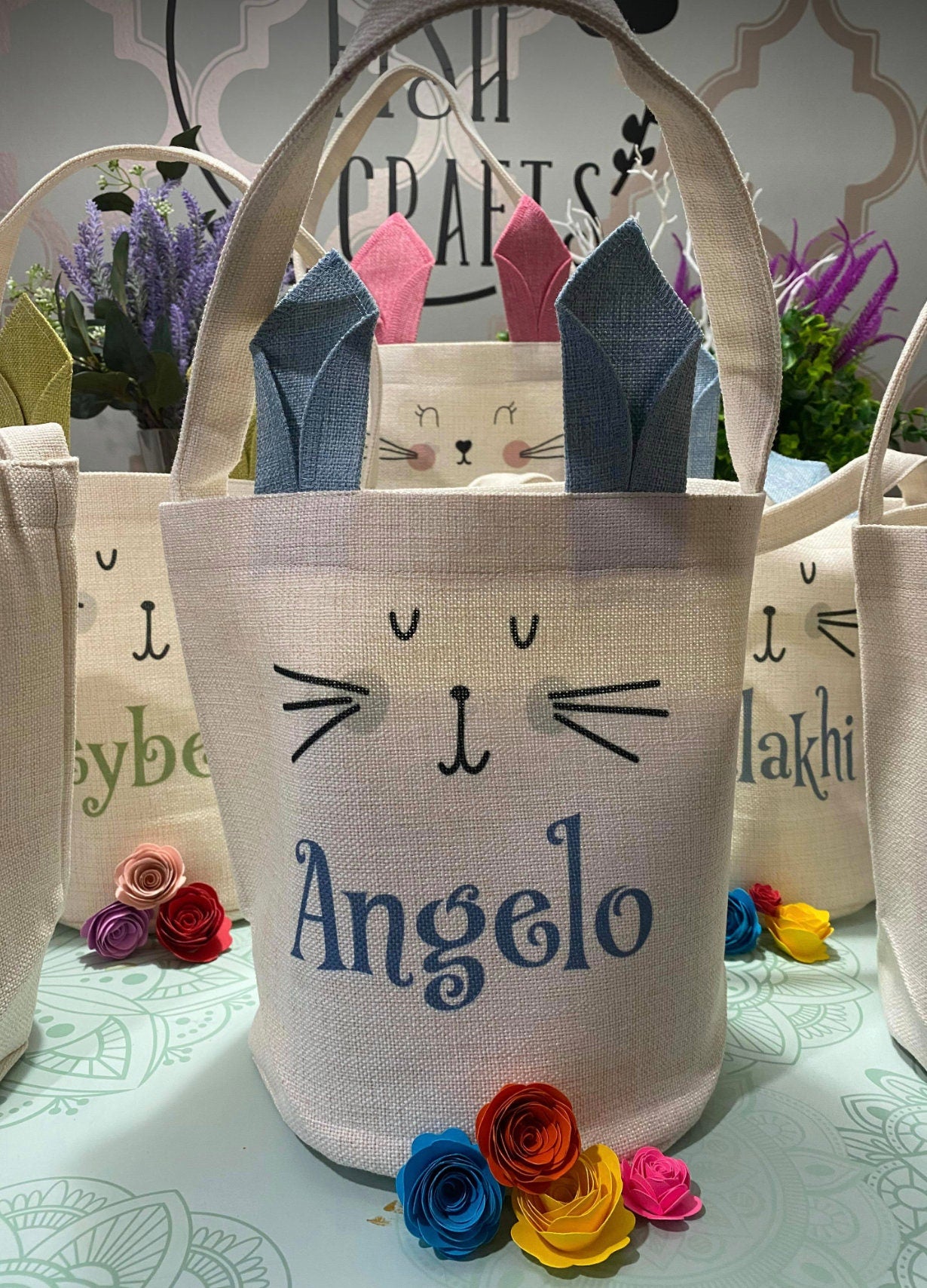 Personalized Bunny Easter Basket