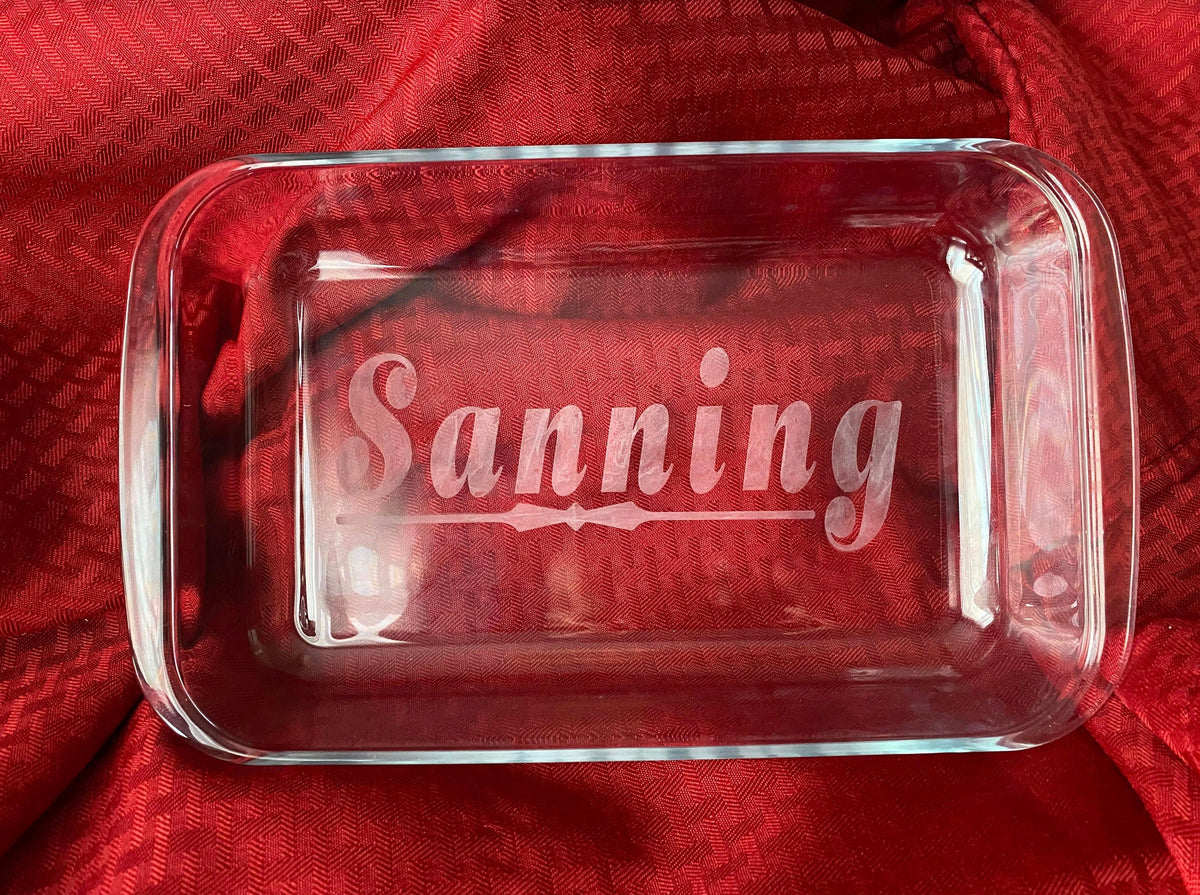 Personalized Glass Baking Dish