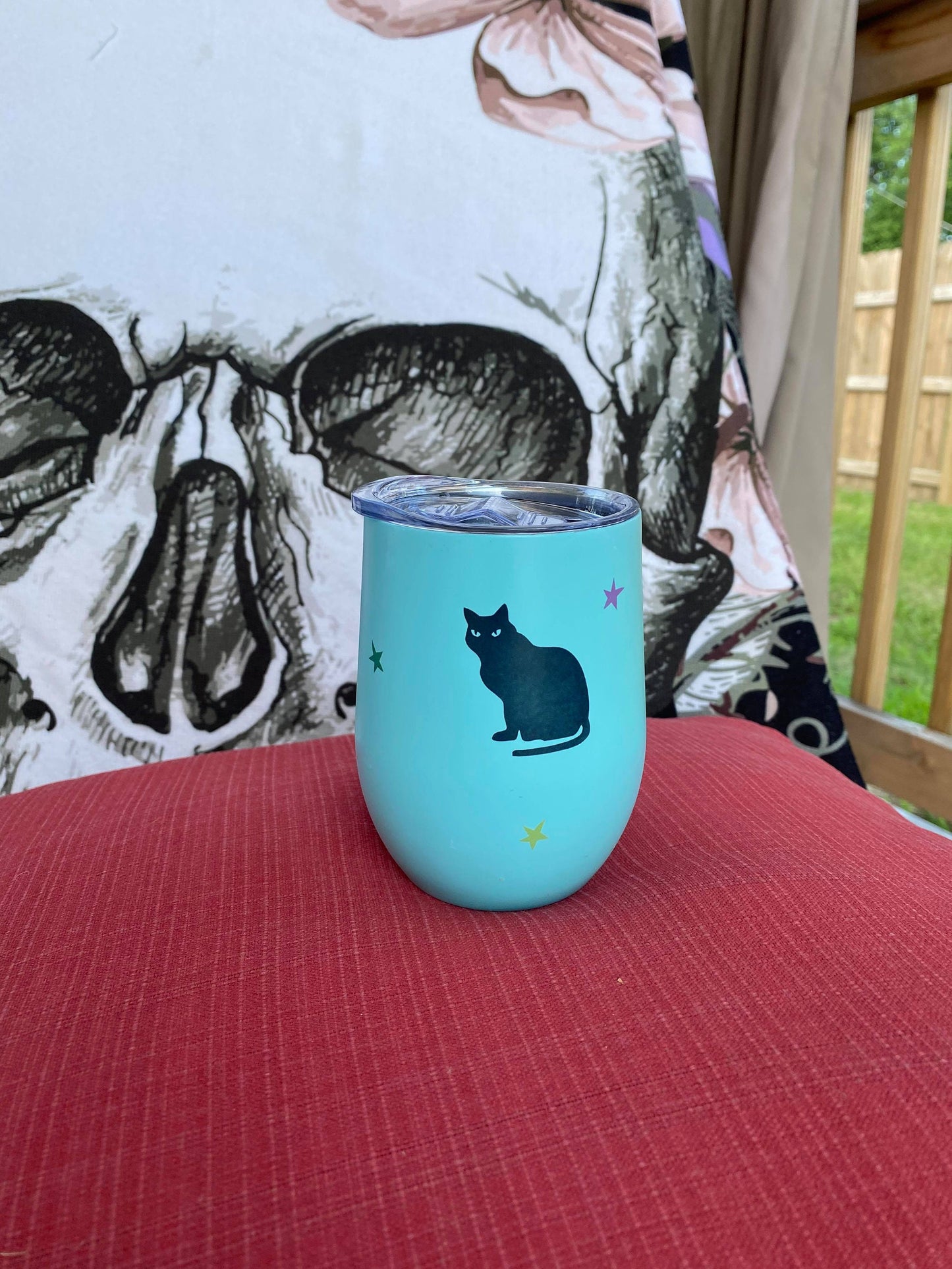 Glowing You Coulda Had a Bad Witch 15 oz Personalized Insulated Steel Wine Tumblers with closable lids