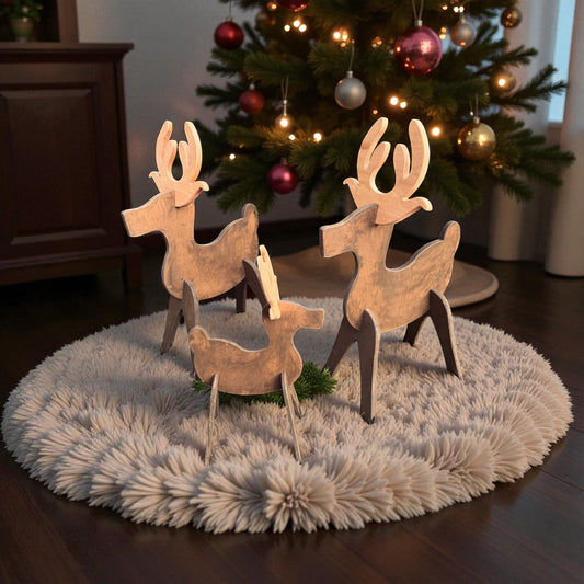 Handcrafted Wooden Deer