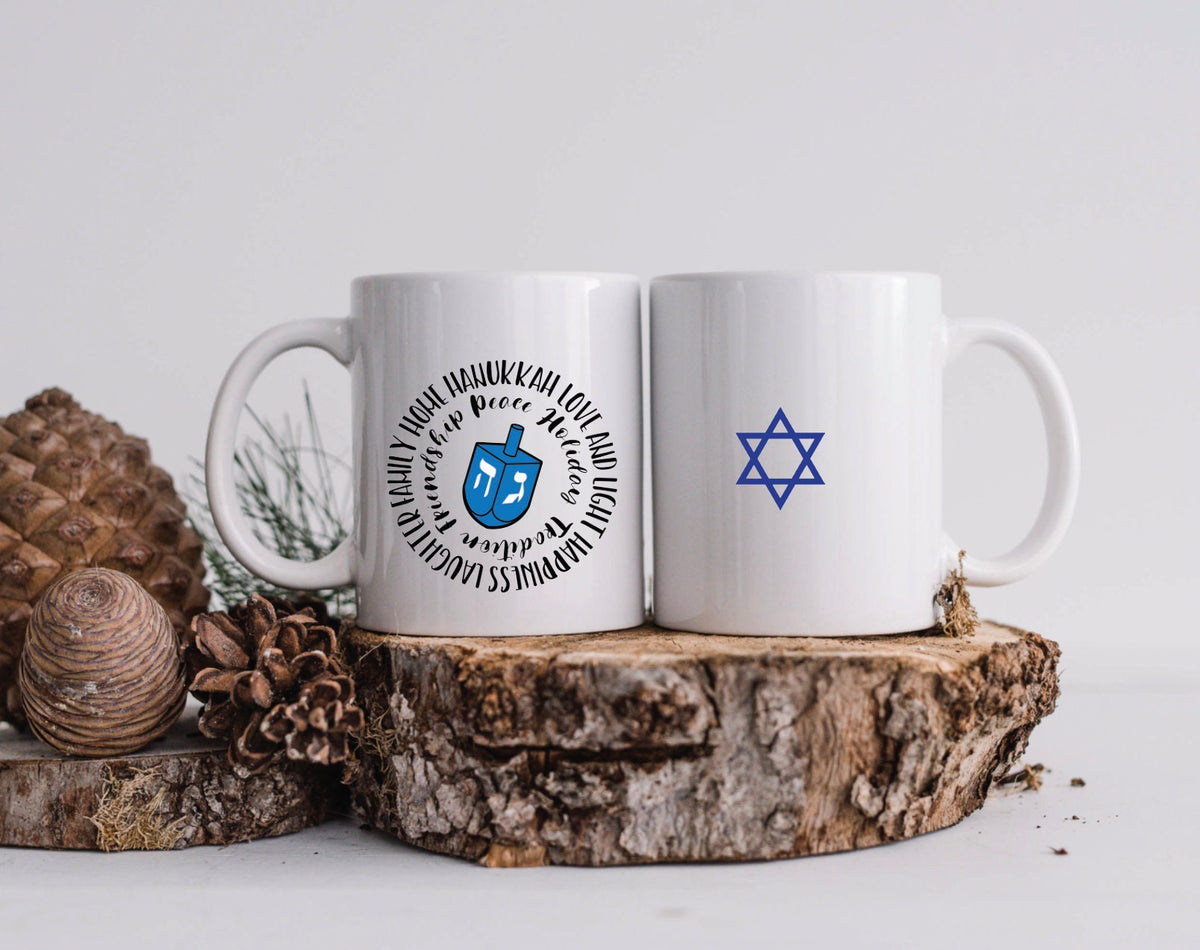 Happy Hanukkah Dreidel Tea Mug
