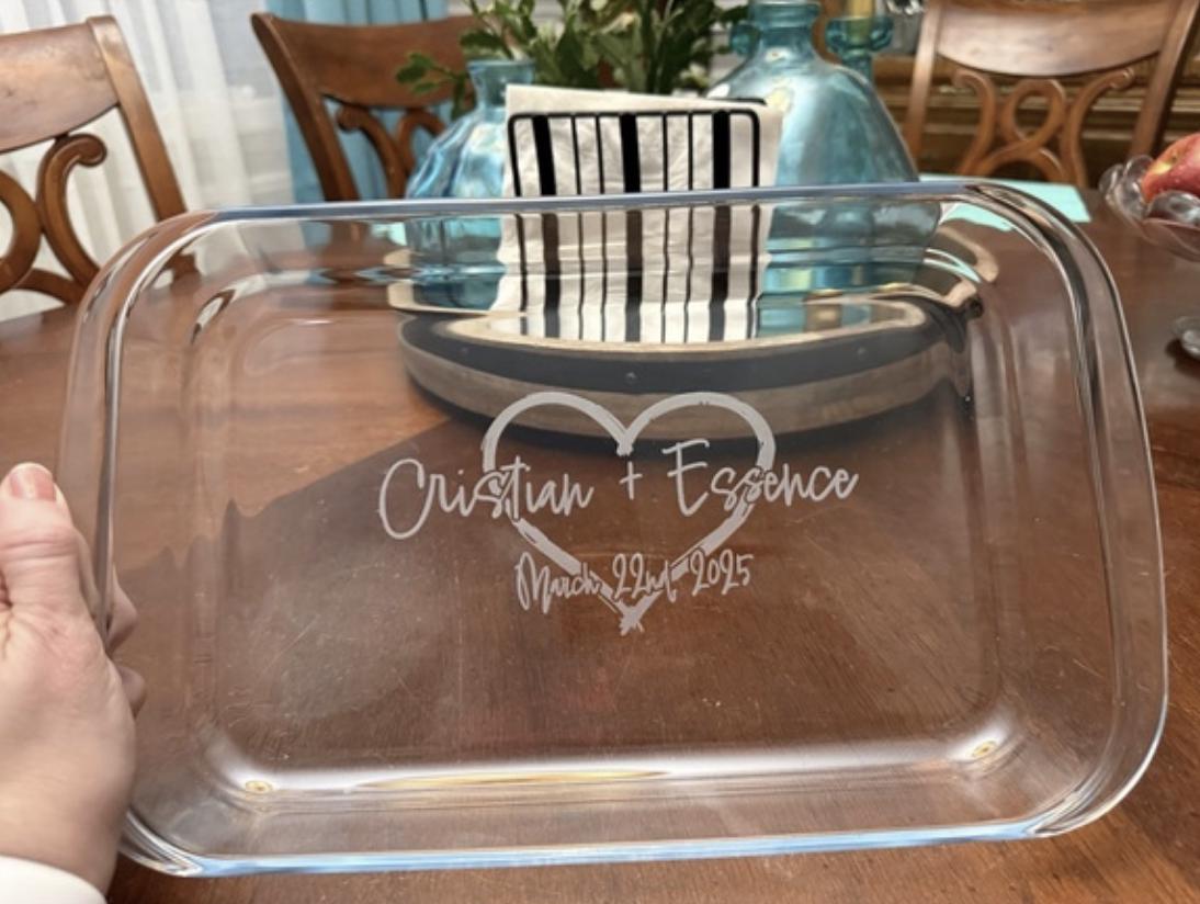 Personalized Glass Baking Dish
