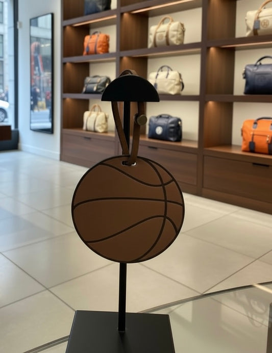 Basketball Leather Bag Charm Tag