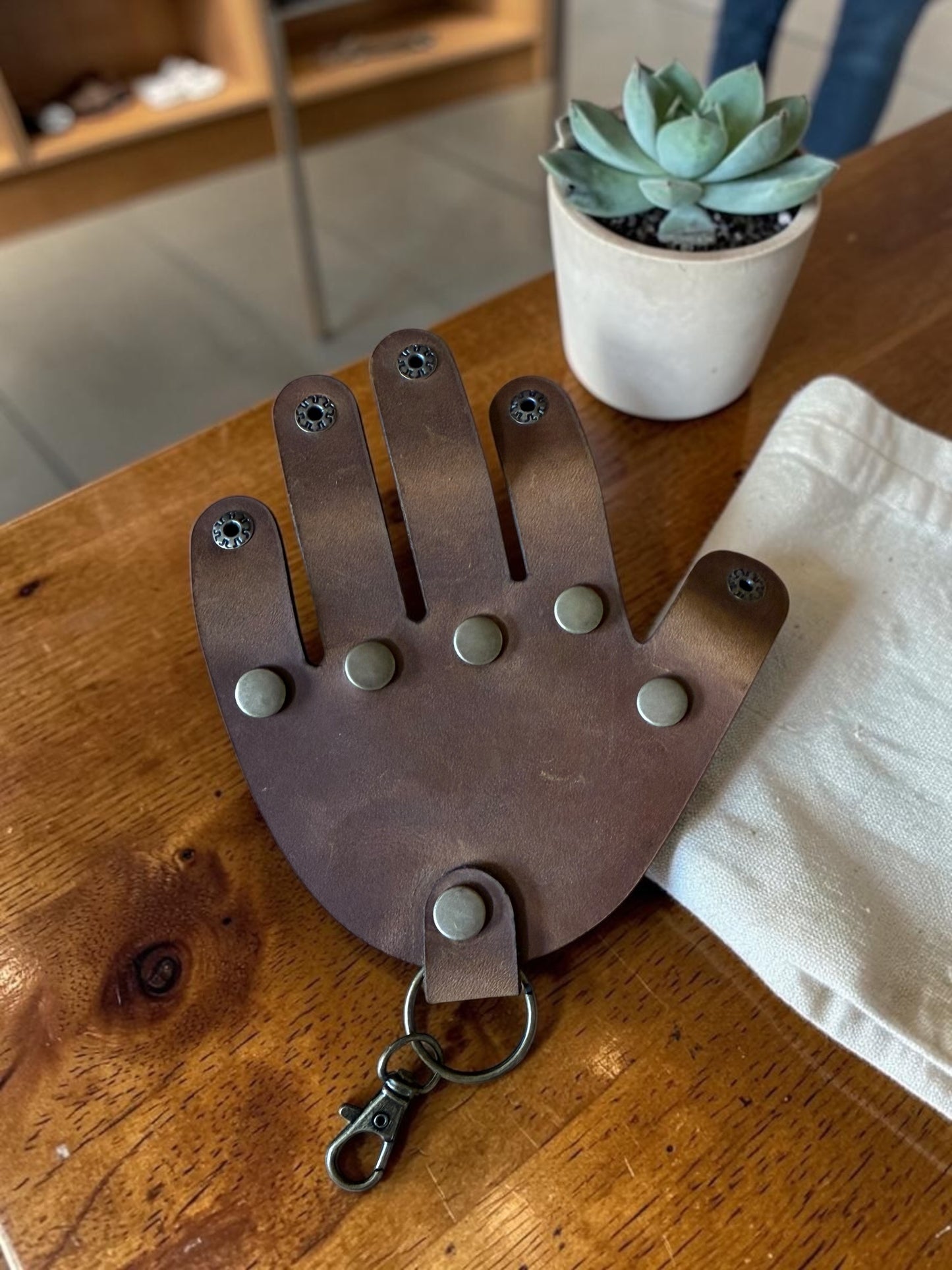 Leather Hand Keychain