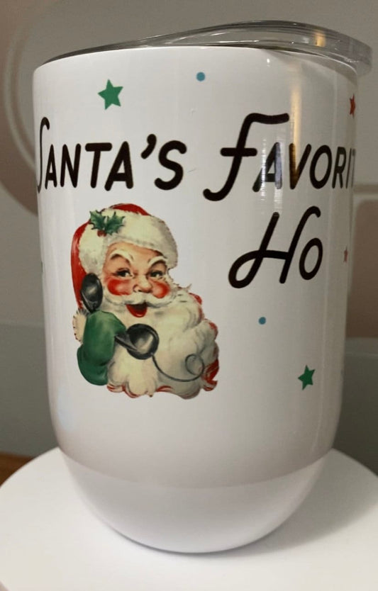 Santa’s Favorite Ho Insulated Wine Cup