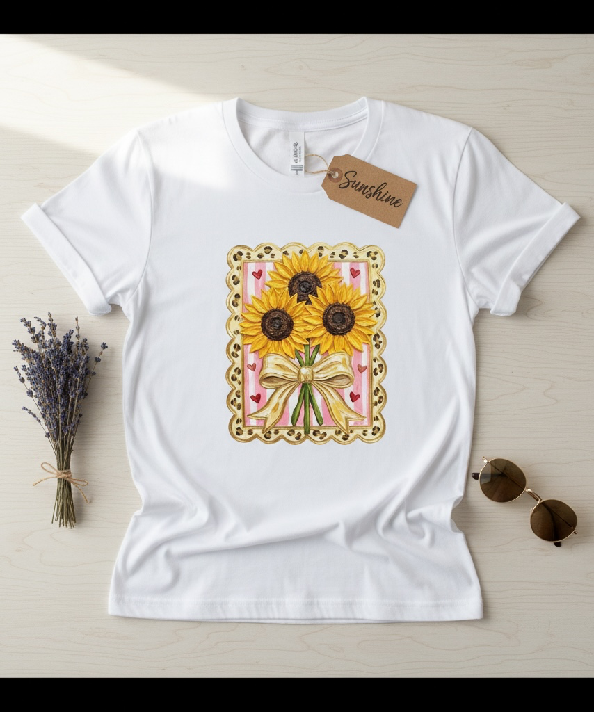 Painted Summer Sunflower Shirt