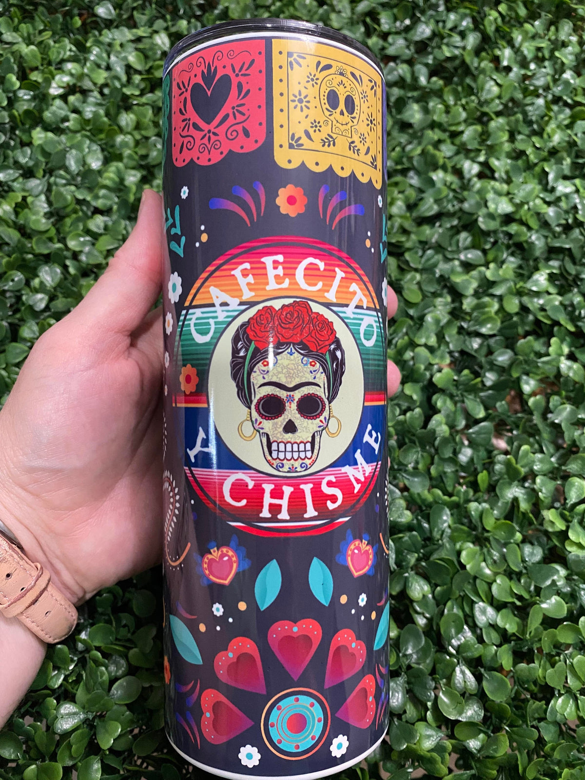 Cafecito y Chisme Be You! 20 oz Steel Tumbler with Plastic Straw