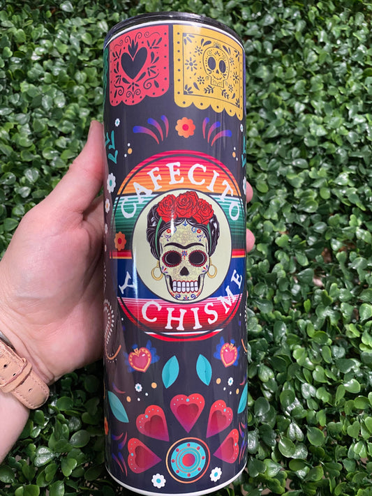 Cafecito y Chisme Be You! 20 oz Steel Tumbler with Plastic Straw