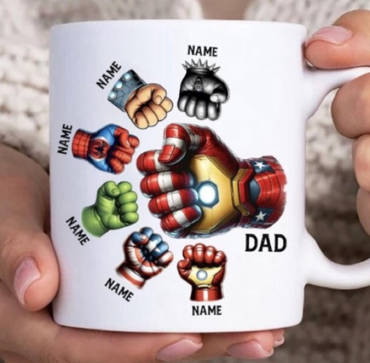 Dad Superhero Personalized Mug