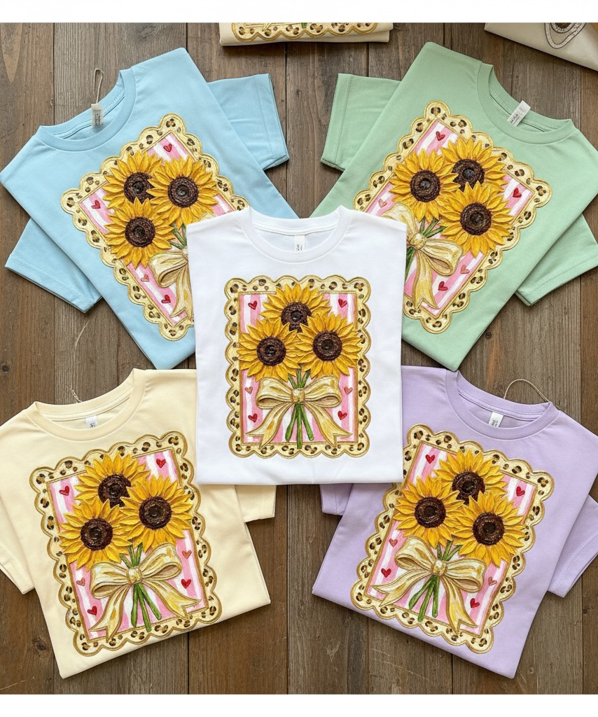 Painted Summer Sunflower Shirt