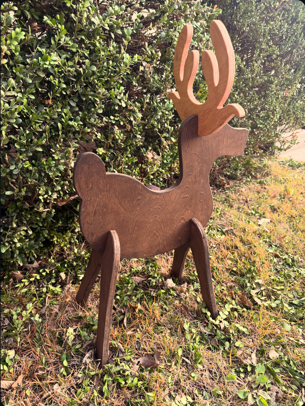 Handcrafted Wooden Deer
