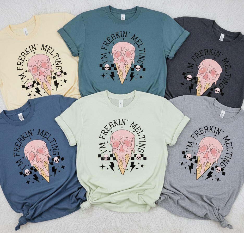 Freaking Melting Skull Ice Cream Shirt