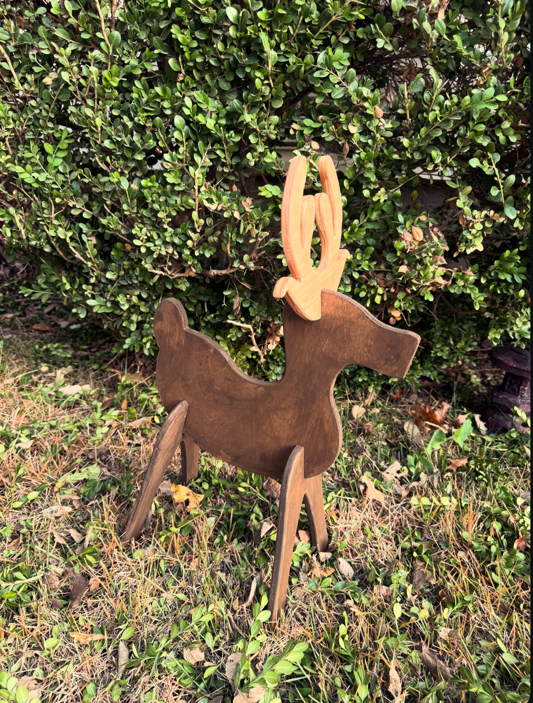 Handcrafted Wooden Deer