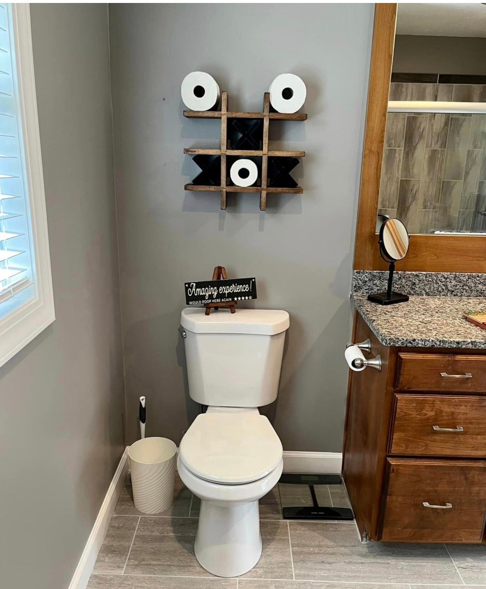 Wooden Toilet Paper Holder Bathroom Decor