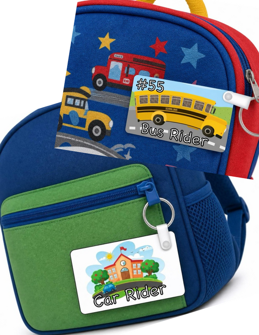 Student Safety Rider Backpack Tags