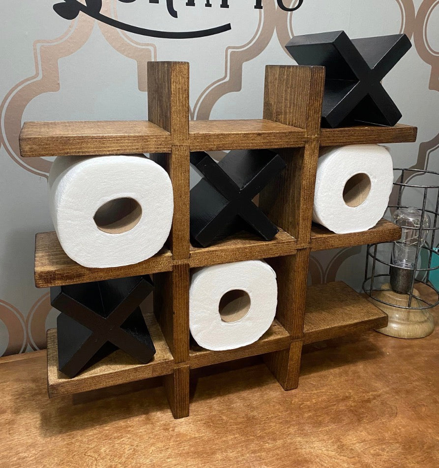 Wooden Toilet Paper Holder Bathroom Decor