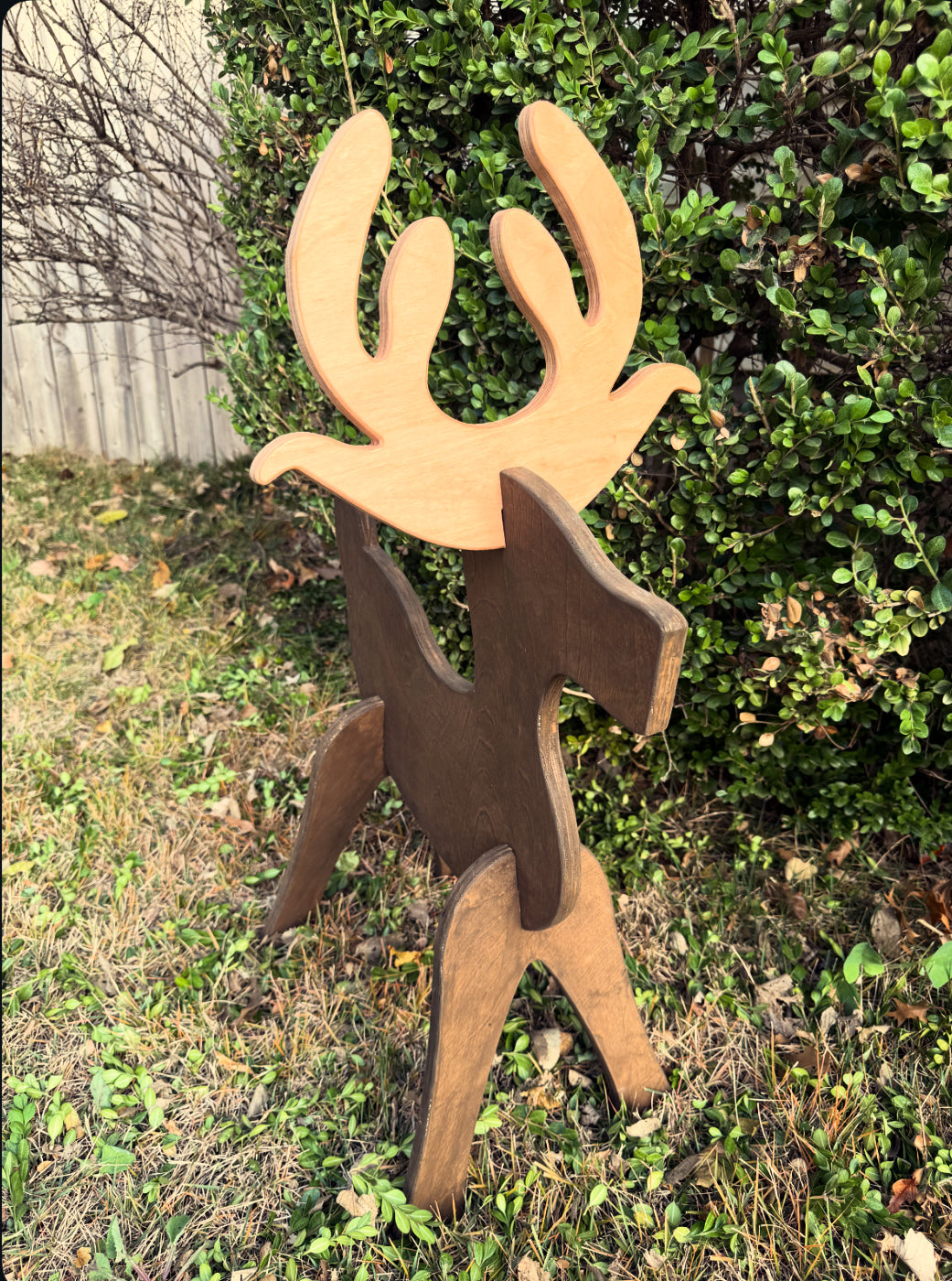 Handcrafted Wooden Deer
