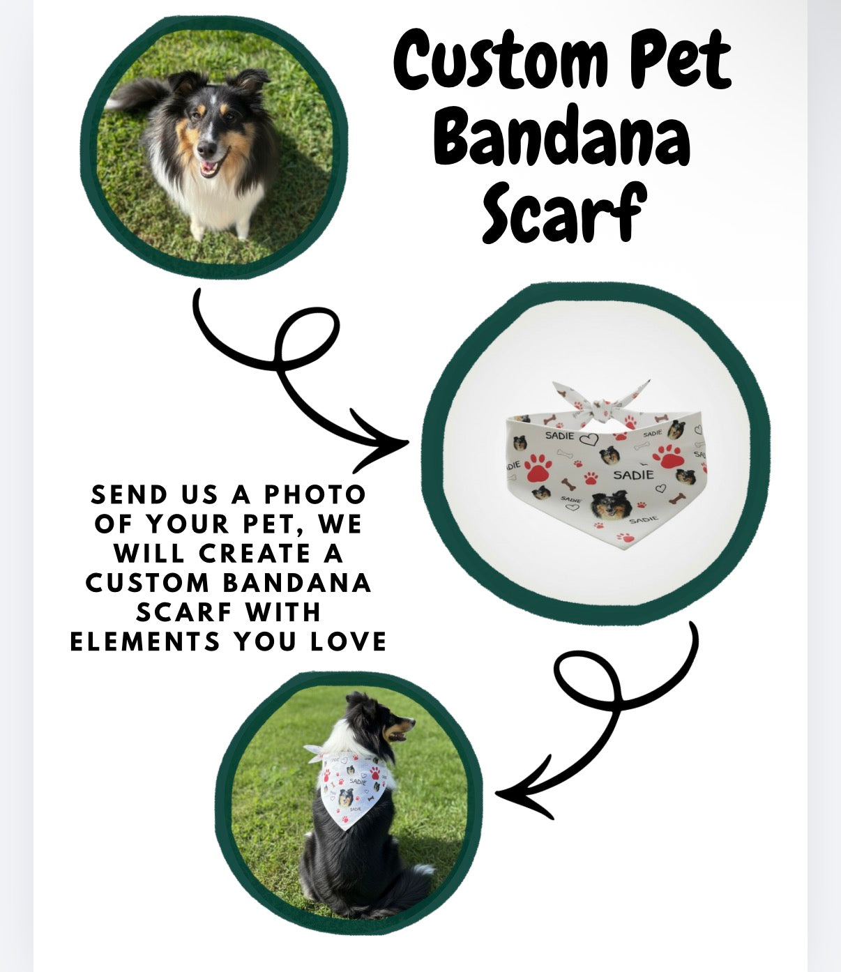 Custom Dog Bandana Scarf