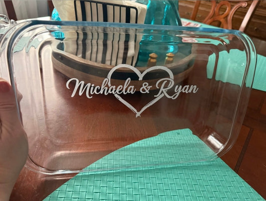 Personalized Glass Baking Dish