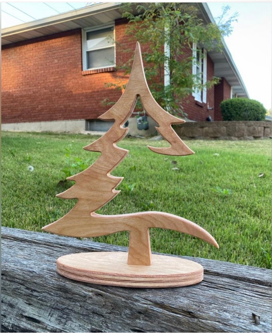 Wood Ornament Hanger Decor Tree