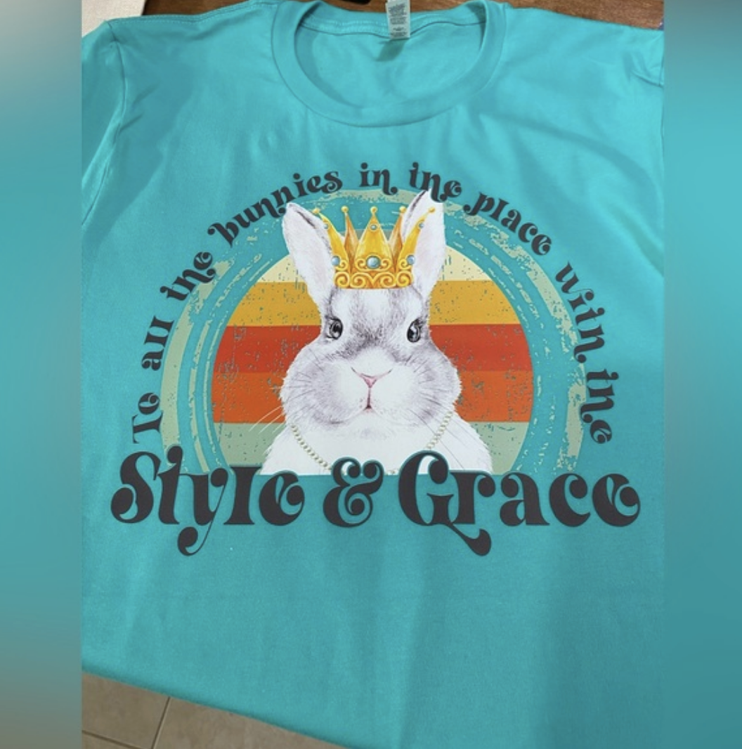 To All The Bunnies in The Place Style and Grace Easter Shirt
