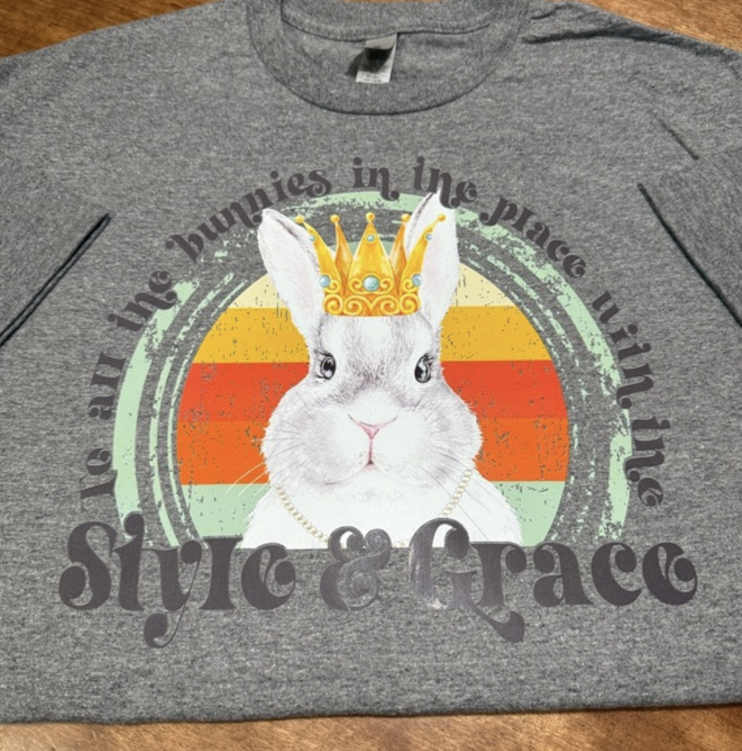 To All The Bunnies in The Place Style and Grace Easter Shirt