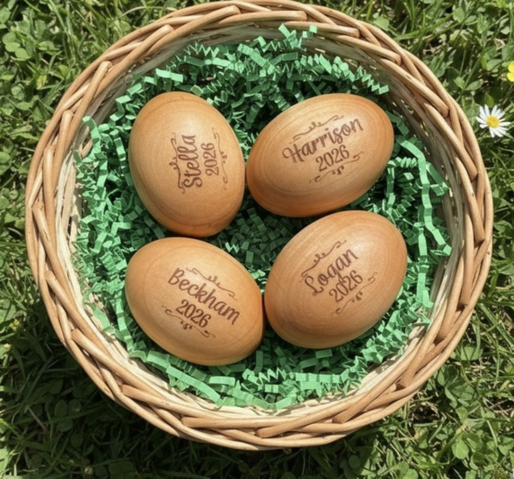 Personalized Easter Wooden Eggs