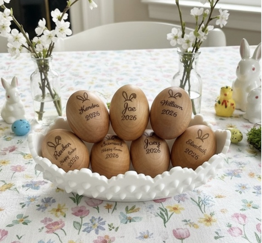 Personalized Easter Wooden Eggs