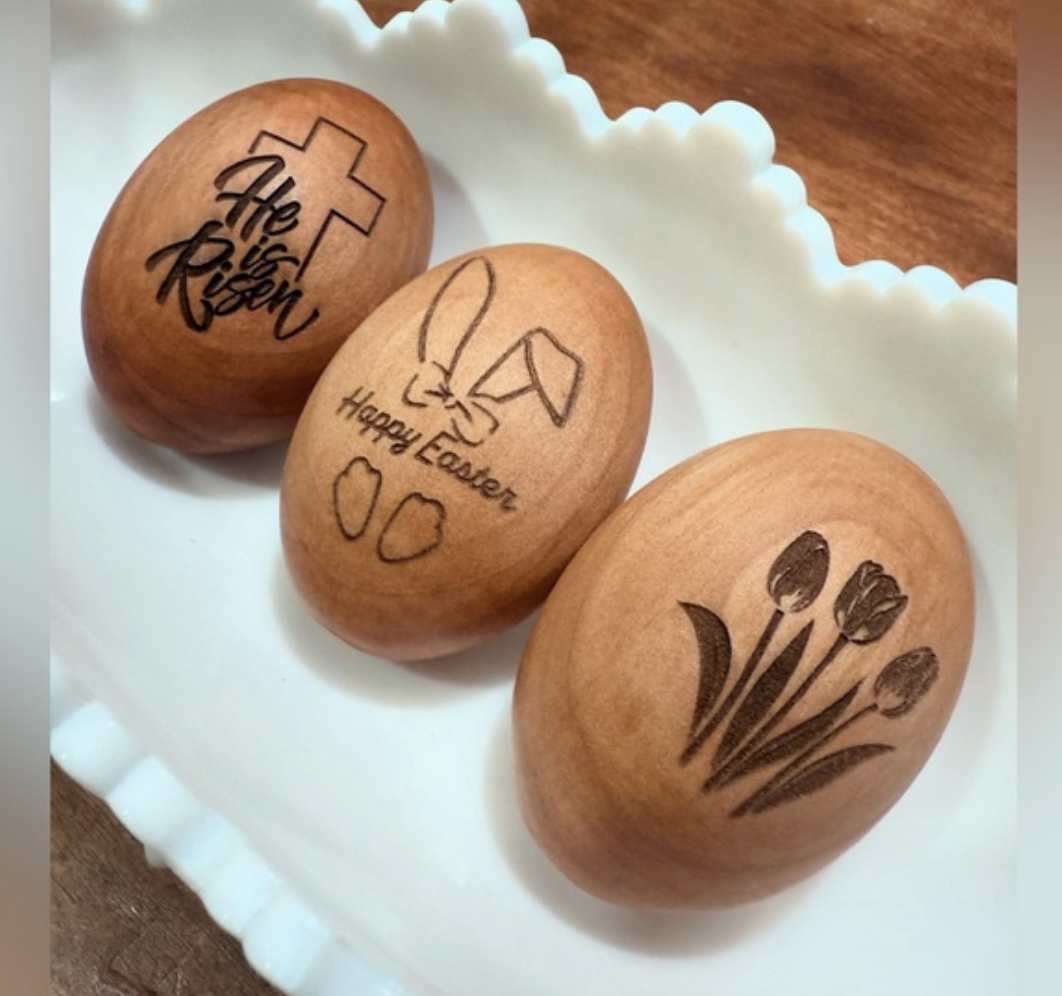 Personalized Easter Wooden Eggs