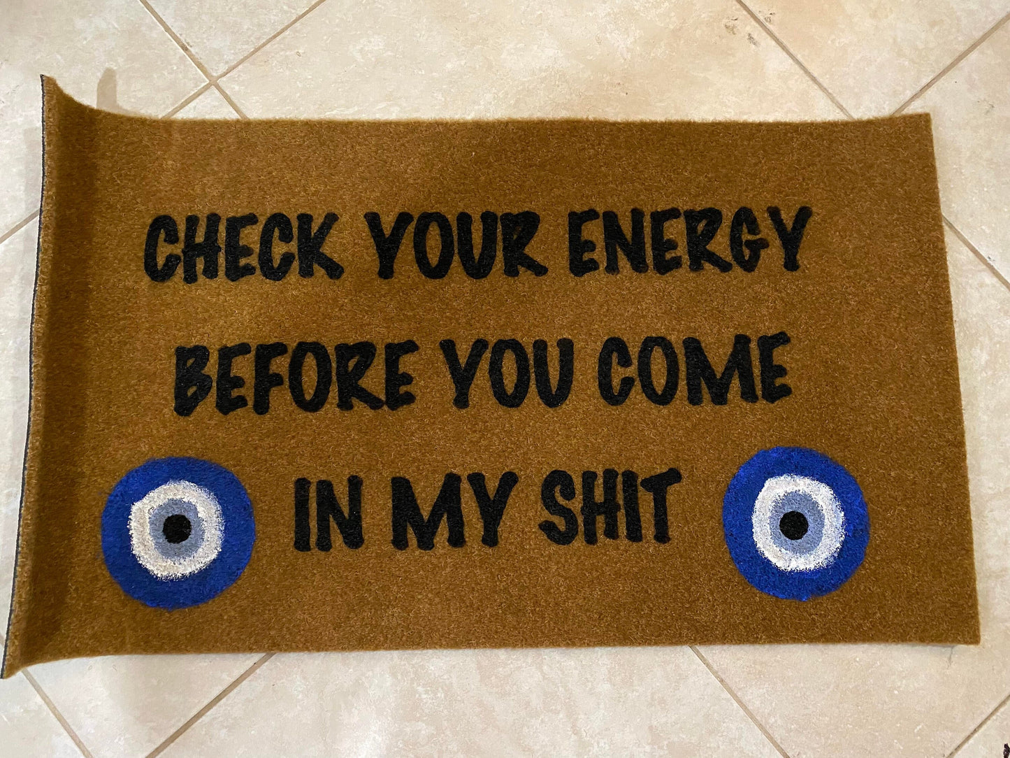Evil Eye Good Energy Door mat